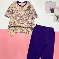 Đồ bộ quần lửng áo tay ngắn in hình ngôi sao - DBO5117