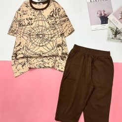 Đồ bộ quần lửng áo tay ngắn in hình ngôi sao - DBO5117