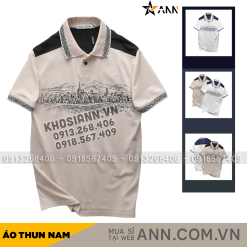 Áo Thun Nam Cổ Bẻ Pack Horse Họa Tiết Ngôi Làng Cổ Điển (Có Size 3x) - CS234