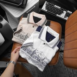 Áo Thun Nam Cổ Bẻ Pack Horse Họa Tiết Ngôi Làng Cổ Điển (Có Size 3x) - CS234