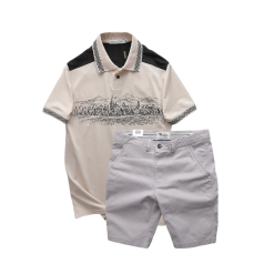 Set Bộ Nam Áo Thun Polo Pack Horse Họa Tiết Ngôi Làng Cổ Điển Quần Short Kaki Cao Cấp (Có Size 3x) - SBN127