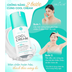 Kem Chống Nắng Dr Lacir Cool Cream Face Tuyết Sữa Gạo Dưỡng Trắng Da Ban Ngày 50g - 8938528007473