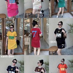 Đồ bộ áo thun chân váy thể thao in số 7 - DBO5126