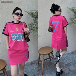 Đồ bộ áo thun chân váy thể thao in số 7 - DBO5126