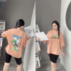 Đồ bộ áo thun quần lửng in hình tay lỡ - DBO5128