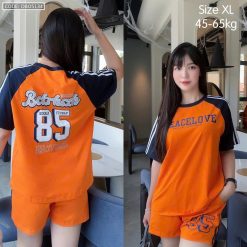 Đồ bộ quần đùi áo tay ngắn in số 85 - DBO5134