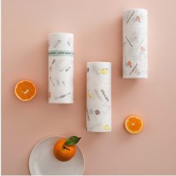 Combo 2 Cuộn Khăn Giấy Lau Bếp Đa Năng Tái Sử Dụng Nhiều Lần 6x6x19.5cm - CKGLDN