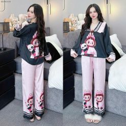 Đồ bộ pijama latin quần dài áo tay dài in hình labubu - DBO5148