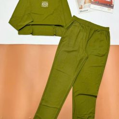 đồ bộ cổ tròn quần dài áo tay dài trơn - DBO5153