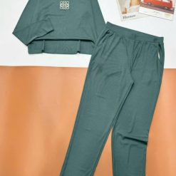 đồ bộ cổ tròn quần dài áo tay dài trơn - DBO5153