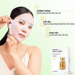 Mặt Nạ Wonjin Effect Water Toning Màu Vàng Dưỡng Trắng Da - Hộp 10 Miếng - 8809544632171