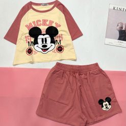 Đồ bộ quần đùi áo tay ngắn in chuột - DBO5154