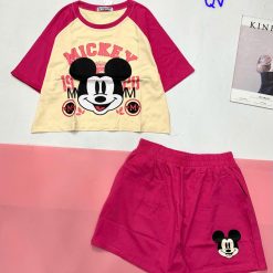 Đồ bộ quần đùi áo tay ngắn in chuột - DBO5154