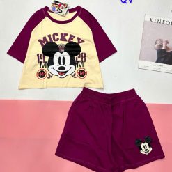 Đồ bộ quần đùi áo tay ngắn in chuột - DBO5154