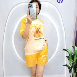 Đồ bộ quần đùi áo tay ngắn in hình gấu - DBO5155