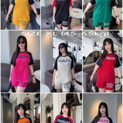 Đồ bộ quần đùi áo tay ngắn in số 85 thể thao - DBO5157