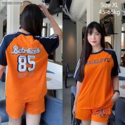 Đồ bộ quần đùi áo tay ngắn in số 85 thể thao - DBO5157