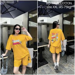 Đồ bộ quần đùi áo tay ngắn in chữ nhiều - DBO5156