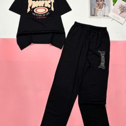 Đồ bộ quần dài áo tay ngắn in chữ POWDER - DBO5162