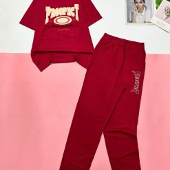 Đồ bộ quần dài áo tay ngắn in chữ POWDER - DBO5162