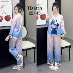 Đồ bộ pijama latin quần dài áo tay dài in hình thú dễ thương - DBO5165