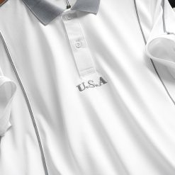 Áo Thun Nam Cổ Bẻ Pack Horse Thêu Nổi Chữ U.S.A (Có Size 3x) - CS236