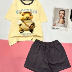 Đồ bộ quần đùi áo tay ngắn in hình capypara - DBO5167