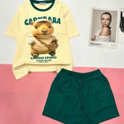 Đồ bộ quần đùi áo tay ngắn in hình capypara - DBO5167