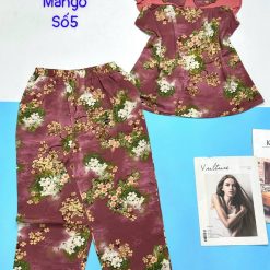 Đồ bộ mango quần ngố áo tay bèo có bông - DBO5173