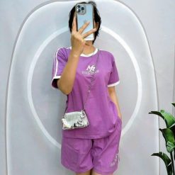 Đồ bộ quần đùi áo tay ngắn sọc thể thao - DBO5175