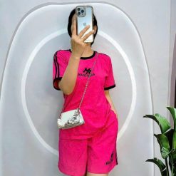 Đồ bộ quần đùi áo tay ngắn sọc thể thao - DBO5175