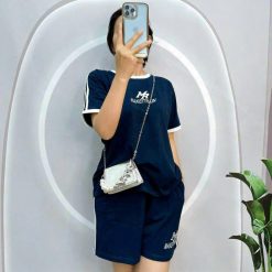 Đồ bộ quần đùi áo tay ngắn sọc thể thao - DBO5175