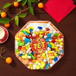 Hộp Kẹo Ngũ Sắc Bát Giác 300G Hộp Quà Tết 2026 - KNSHBG3001