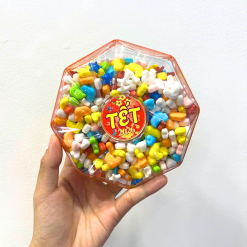 Hộp Kẹo Ngũ Sắc Bát Giác 300G Hộp Quà Tết 2026 - KNSHBG3001