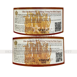 Combo Dầu Gội Xả Visiami Biotin B7+ Cordyceps Đông Trùng Hạ Thảo 780ml - 6940686505847
