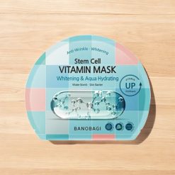 Mặt Nạ Banobagi Màu Xanh Ngọc Vitamin Mask Whitening & Aqua Hydrating Hộp 10 Miếng - 8809486365465
