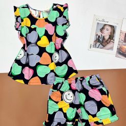 Đồ bộ vải tole quần đùi áo sát nách bèo nhiều họa tiết - DBO5180