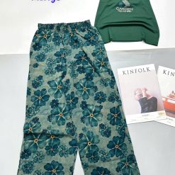 Đồ bộ quần dài áo thun tay ngắn áo in chữ - DBO5181