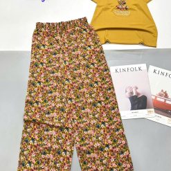 Đồ bộ quần dài áo thun tay ngắn áo in chữ - DBO5181