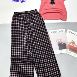 Đồ bộ quần dài áo thun tay ngắn áo in chữ - DBO5181