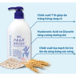Sữa Dưỡng Thể Ý Dĩ Reihaku Hatomugi Body Milk Ban Đêm 400ml - 4513574029606
