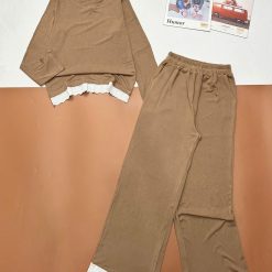 Đồ bộ quần dài áo tay dài ren ống quần - DBO5184