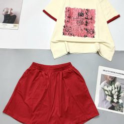 Đồ bộ quần đùi áo tay ngắn in bảng vuông màu - DBO5185