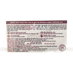 Nước Hoa Vùng Kín Foellie Eau De Bon Bon Màu Trắng 5ml - 8809550300484