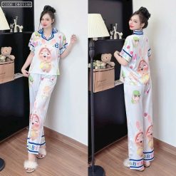 Đồ bộ pijama latin quần dài áo tay ngắn in hình Labubu - DBO5188