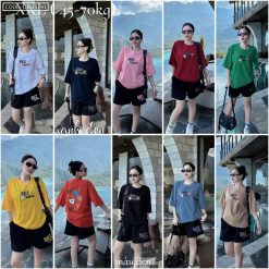Đồ bộ quần đùi áo tay ngắn in chữ sez... - DBO5191