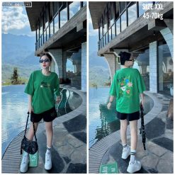 Đồ bộ quần đùi áo tay ngắn in chữ sez... - DBO5191