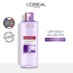 Nước Tẩy Trang Loreal Màu Tím Sạch Sâu Cấp Ẩm Revitalift Hyaluronic Acid Micellar Water 400ml - Hàng Công Ty Có Tem Phụ - 6923700987782