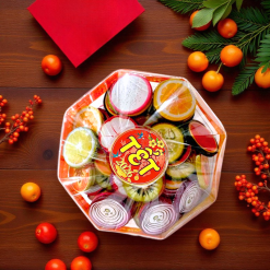 Hộp Hộp Socola Trái Cây 3D Bát Giác 250G Hộp Tết - STC3DHBG250