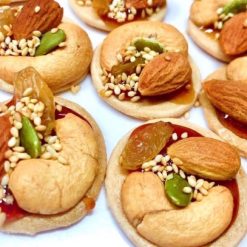 Hộp Bánh Đồng Tiền Ngũ Vị Hạt Hộp Tròn 430G Hộp Quà Tết 2026 - BDTNVHHT450